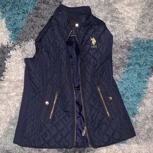 Practically new navy blue polo vest
